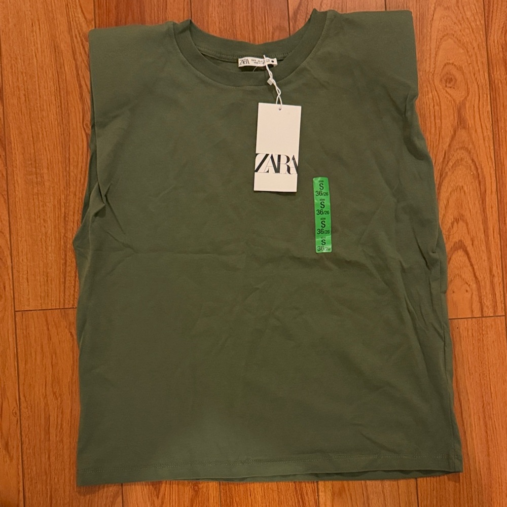 Zara Olive Green Casual Top